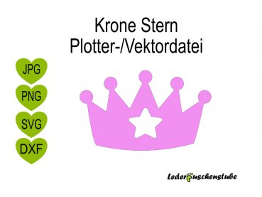 Plotterdatei Vektordatei Krone Stern